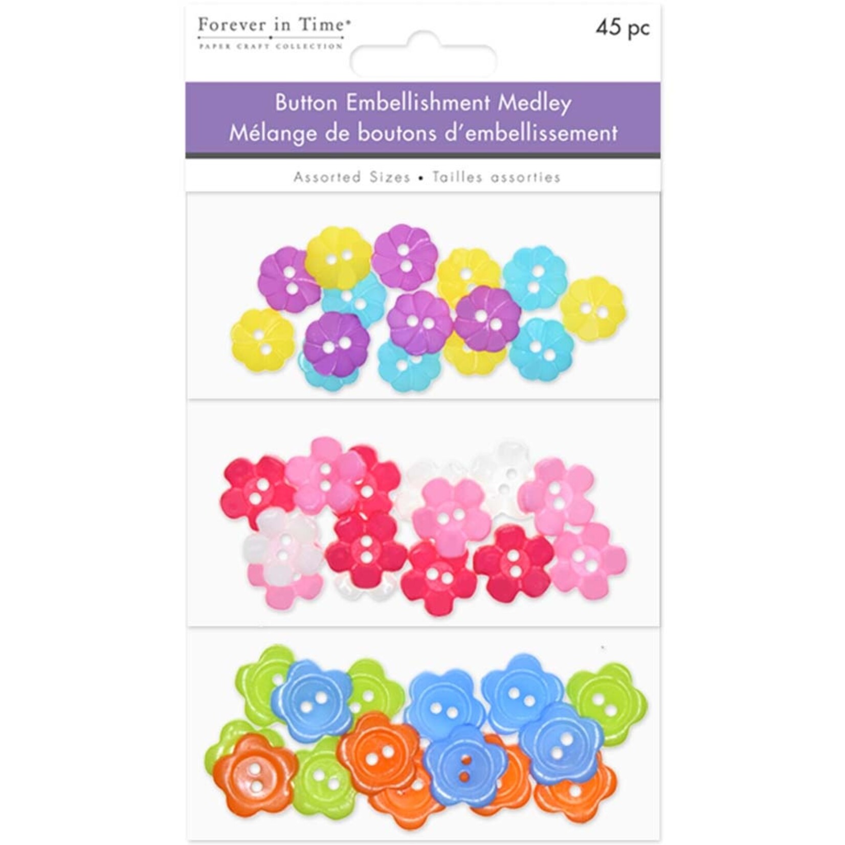 Buttons - Embellishment Medley Buttons (45 pc Assorted Sizes)