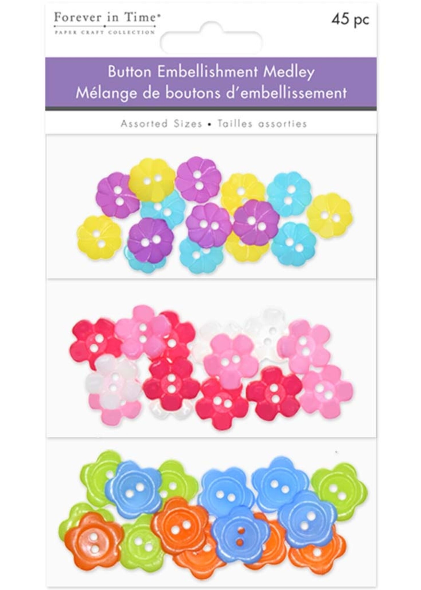 Embellishment Medley Buttons (45 pc Assorted Sizes)