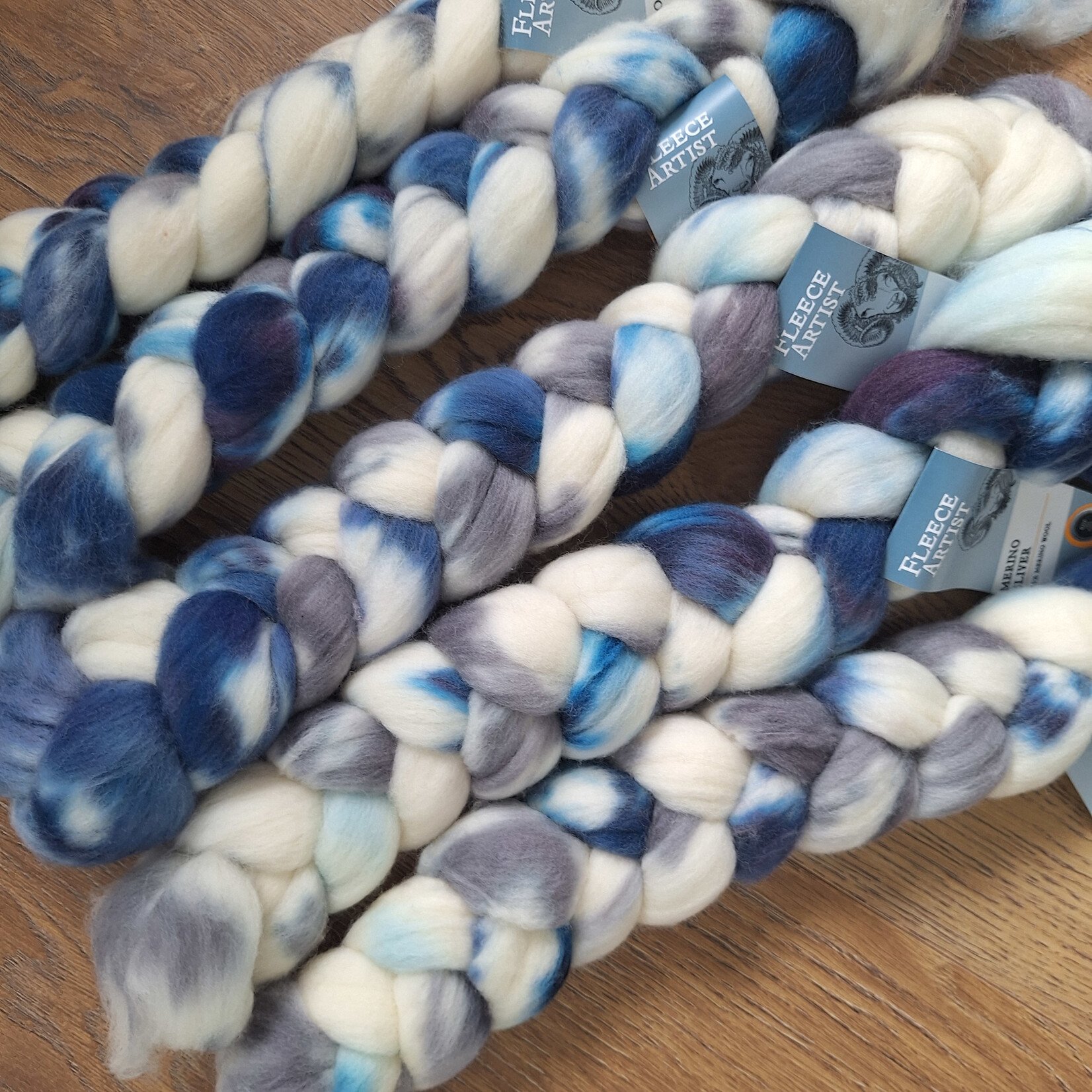 Fleece Artist Fleece Artist - Merino Sliver - RDF (rain drizzle fog)- 50g  Braid