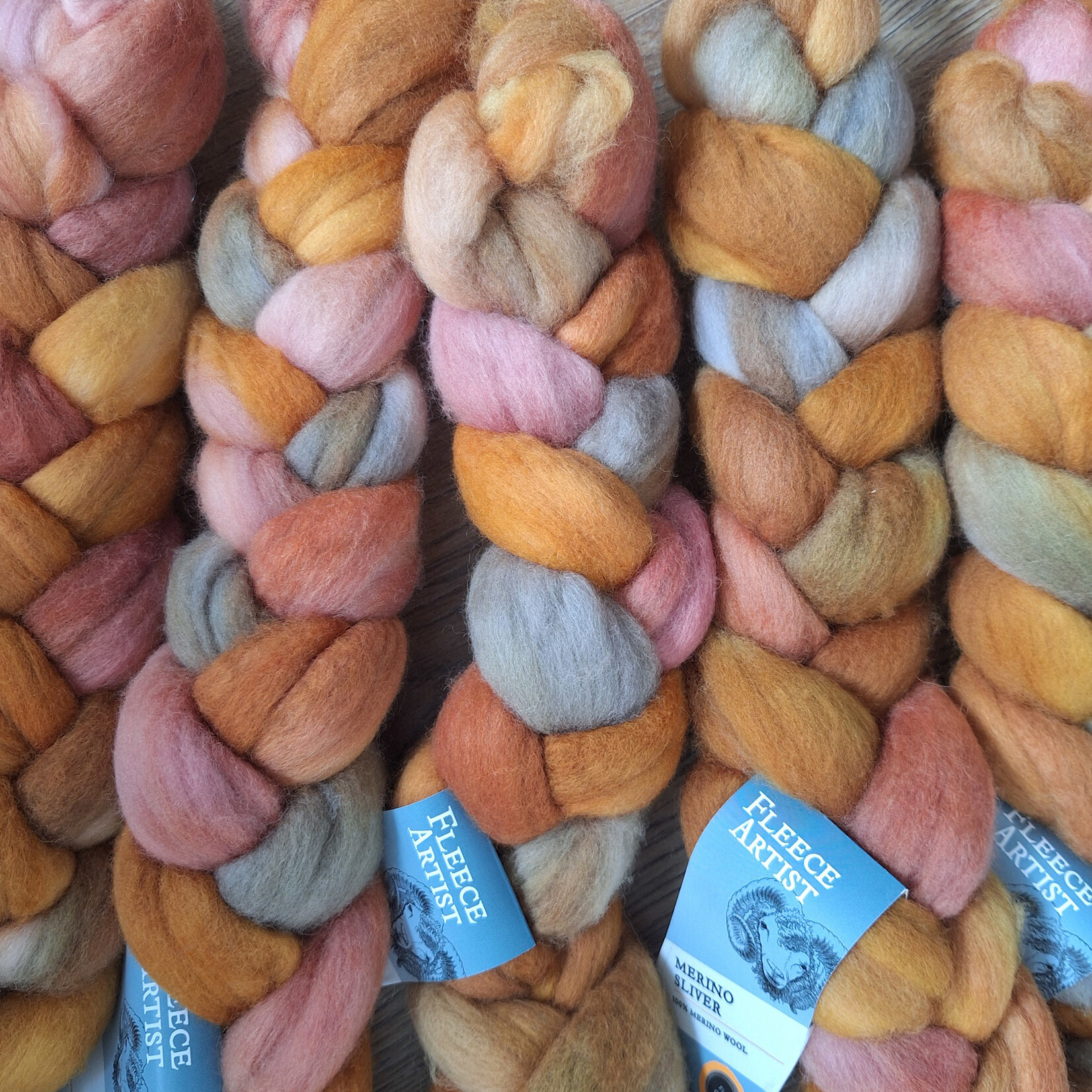 Fleece Artist Fleece Artist - Merino Sliver - Fire Opal- 50g  Braid