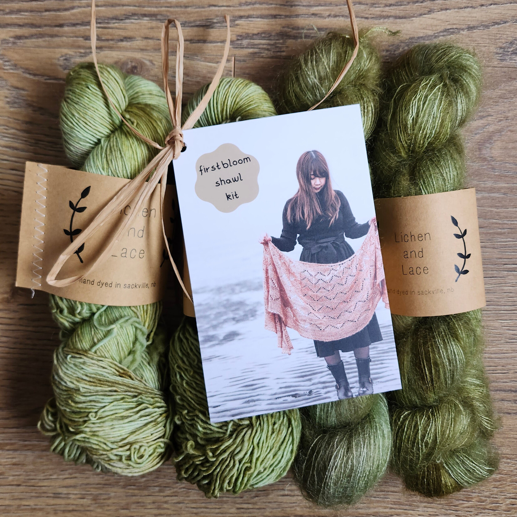 Lichen and Lace Lichen and Lace - First Bloom Shawl Kit - Lichen