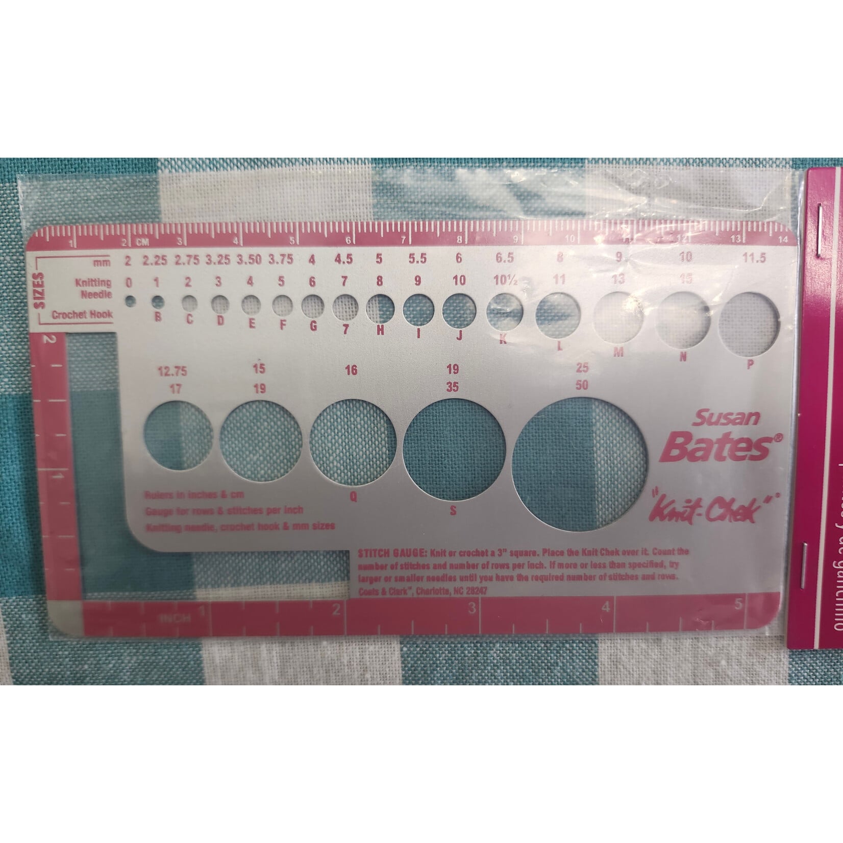 Susan Bates - Knit Chek - Knit & Crochet Gauge
