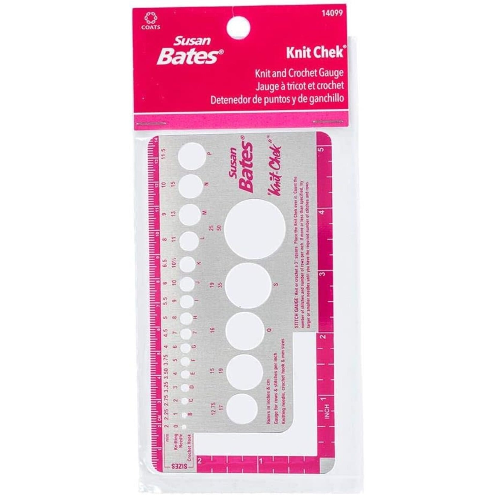 Susan Bates - Knit Chek - Knit & Crochet Gauge