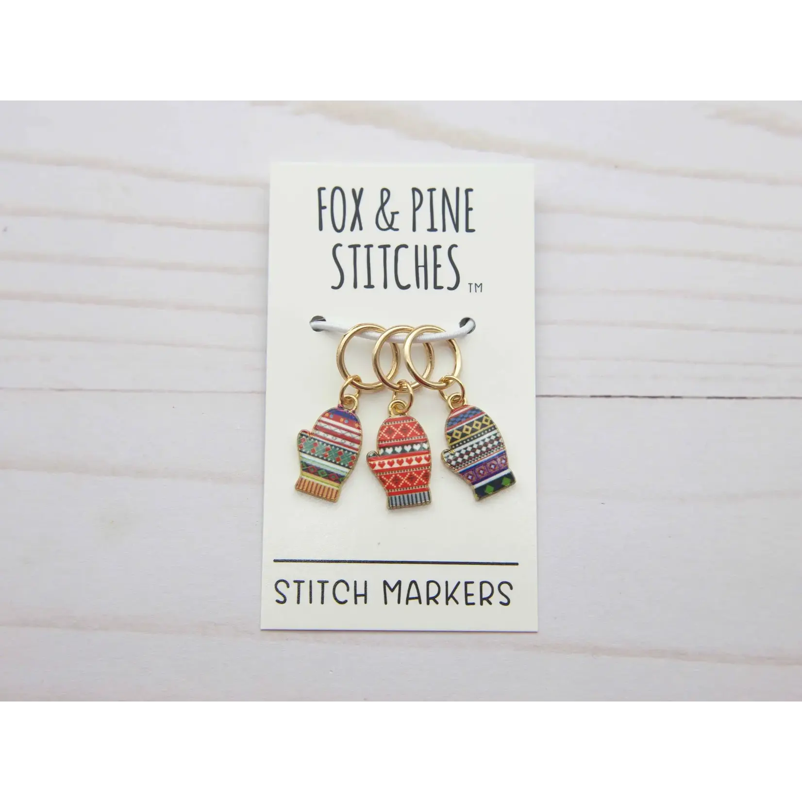 Fox & Pine Stitches - Stitch Markers - Fair Isle Mittens
