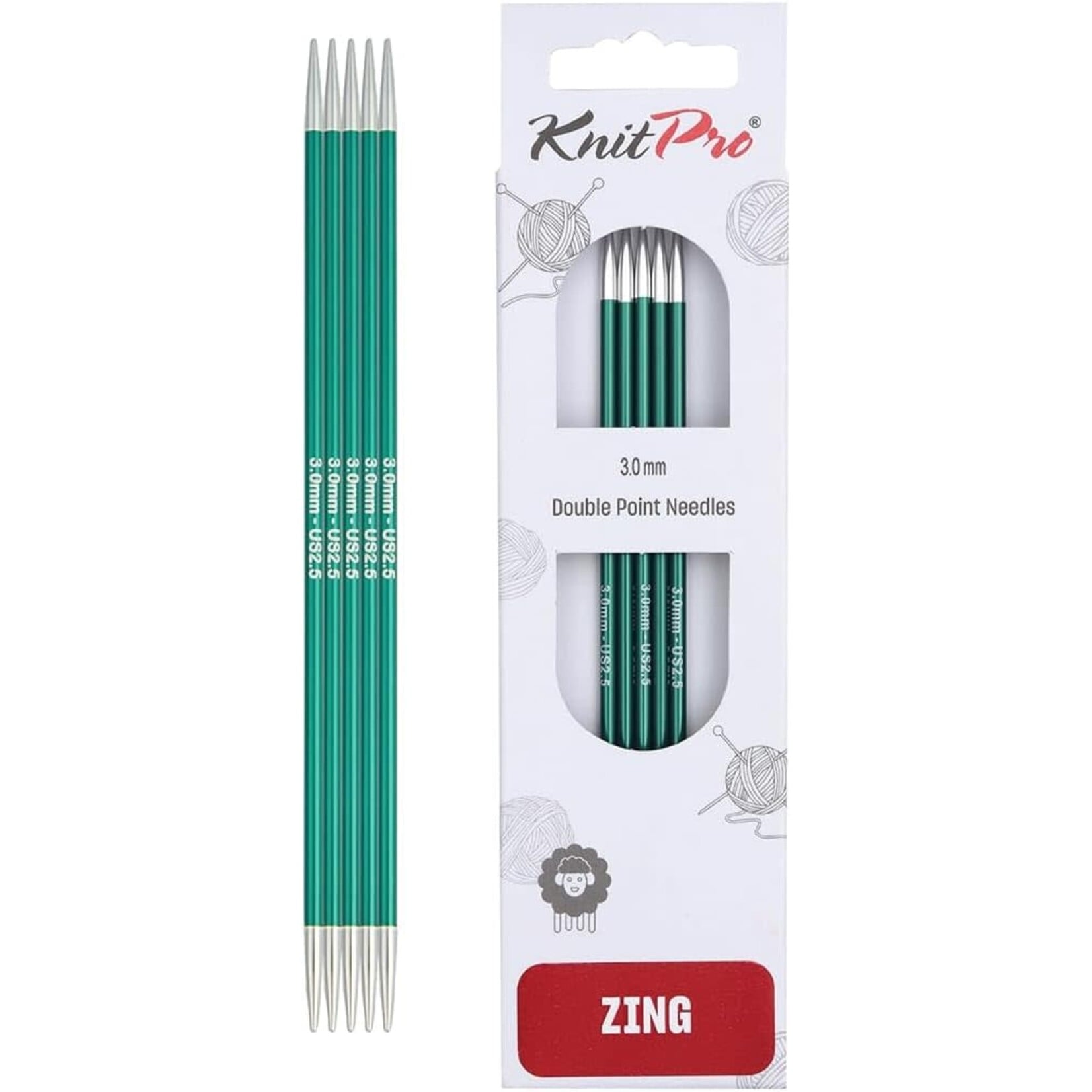 KnitPro -  Zing - Double Pointed Needles - 6"
