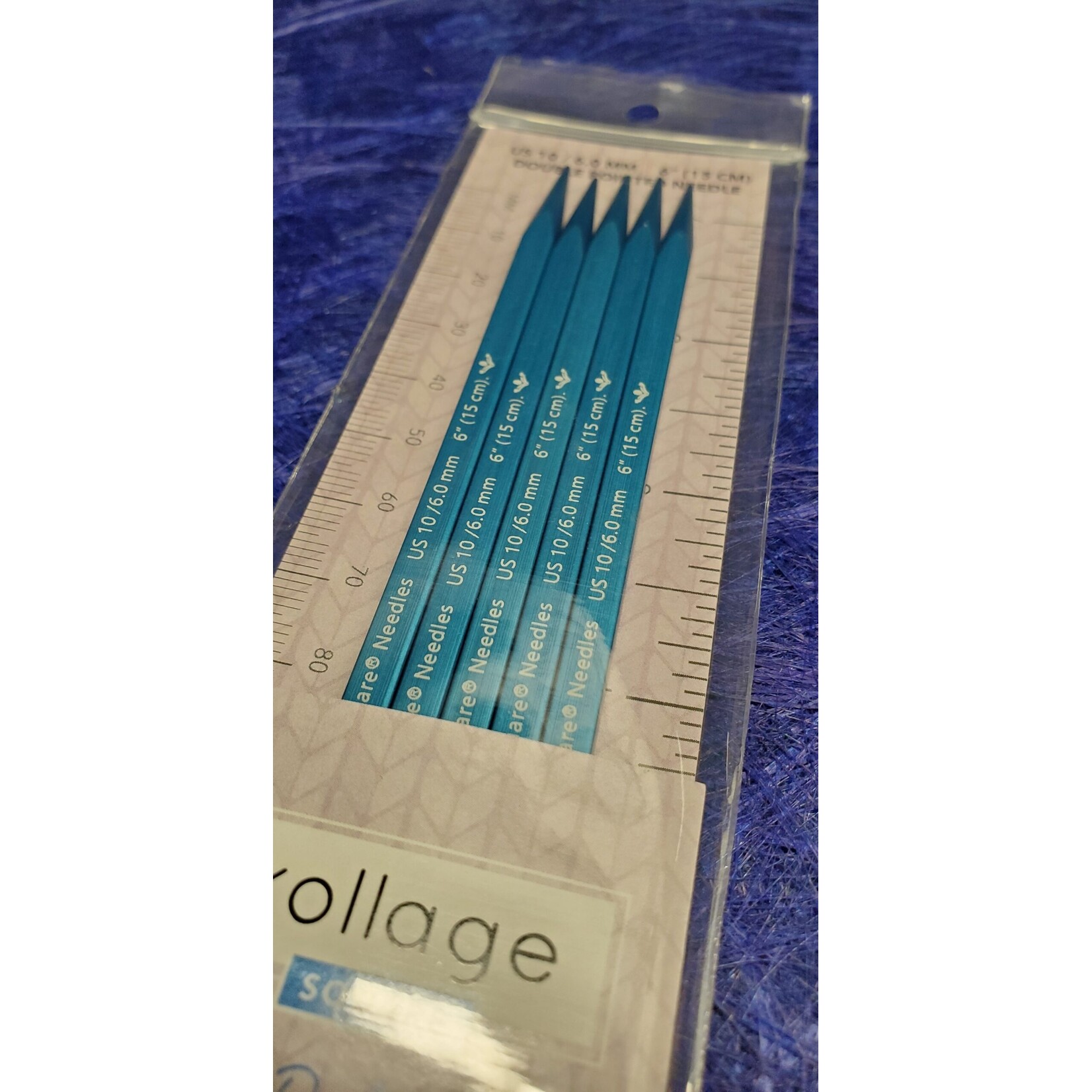 Kollage Square Double Pointed Needles - Blue - 6" -  5.5 mm