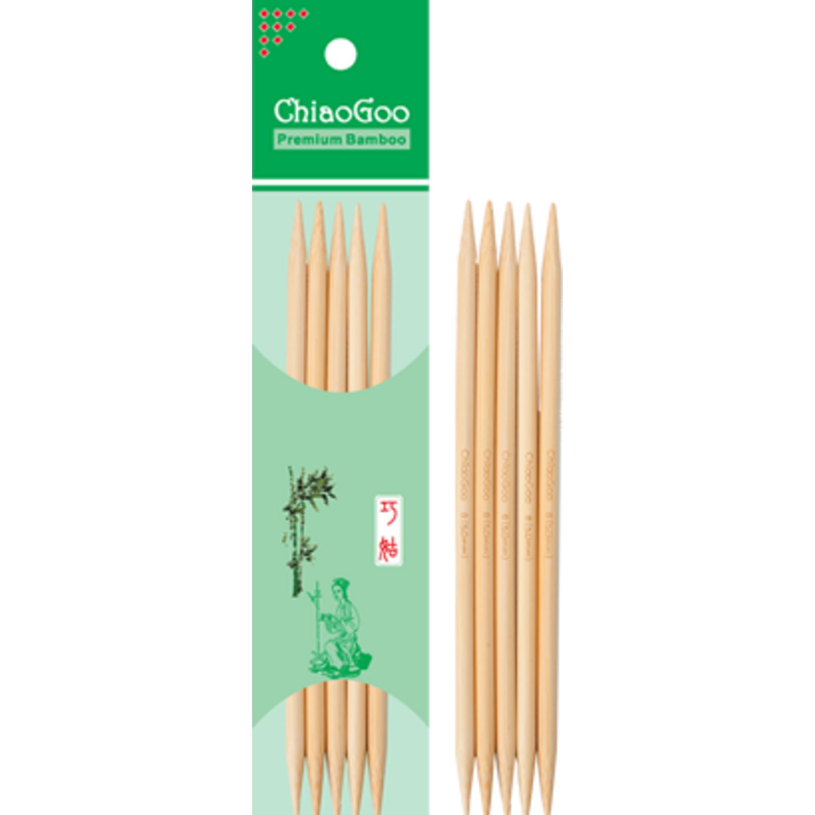 ChiaoGoo ChiaoGoo Bamboo DPN - 8" - 3.75 mm