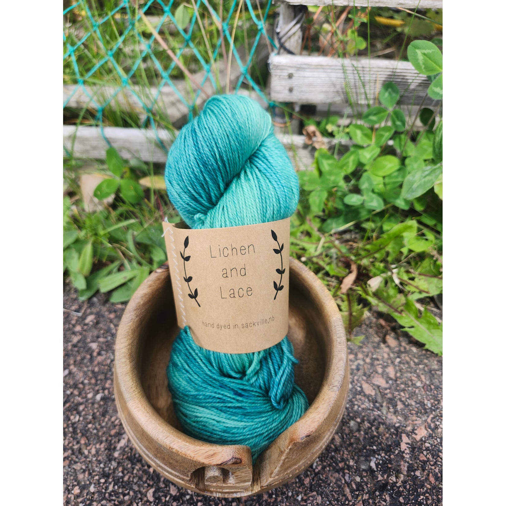 Lichen and Lace - Colour of the Month-  Limited Edition - 80/20 Sock - Faded Jade