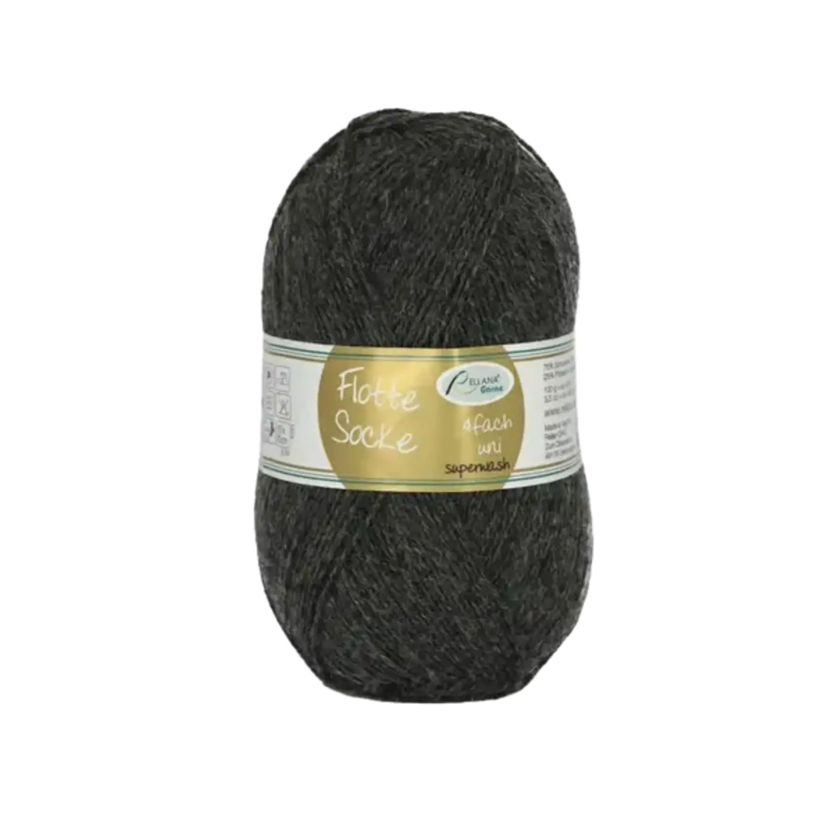 Rellana Garne - Flotte Socke UNI - 958 Dark Grey Heather