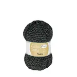 Rellana Garne - Flotte Socke Mouliné - 1643 Dark Grey/Black