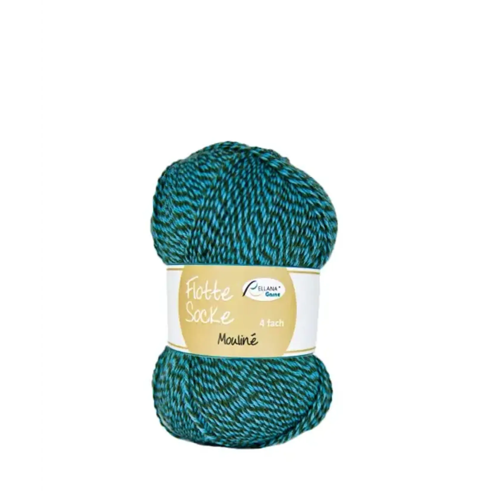 Rellana Garne - Flotte Socke Mouliné - 1644 Teal/Green