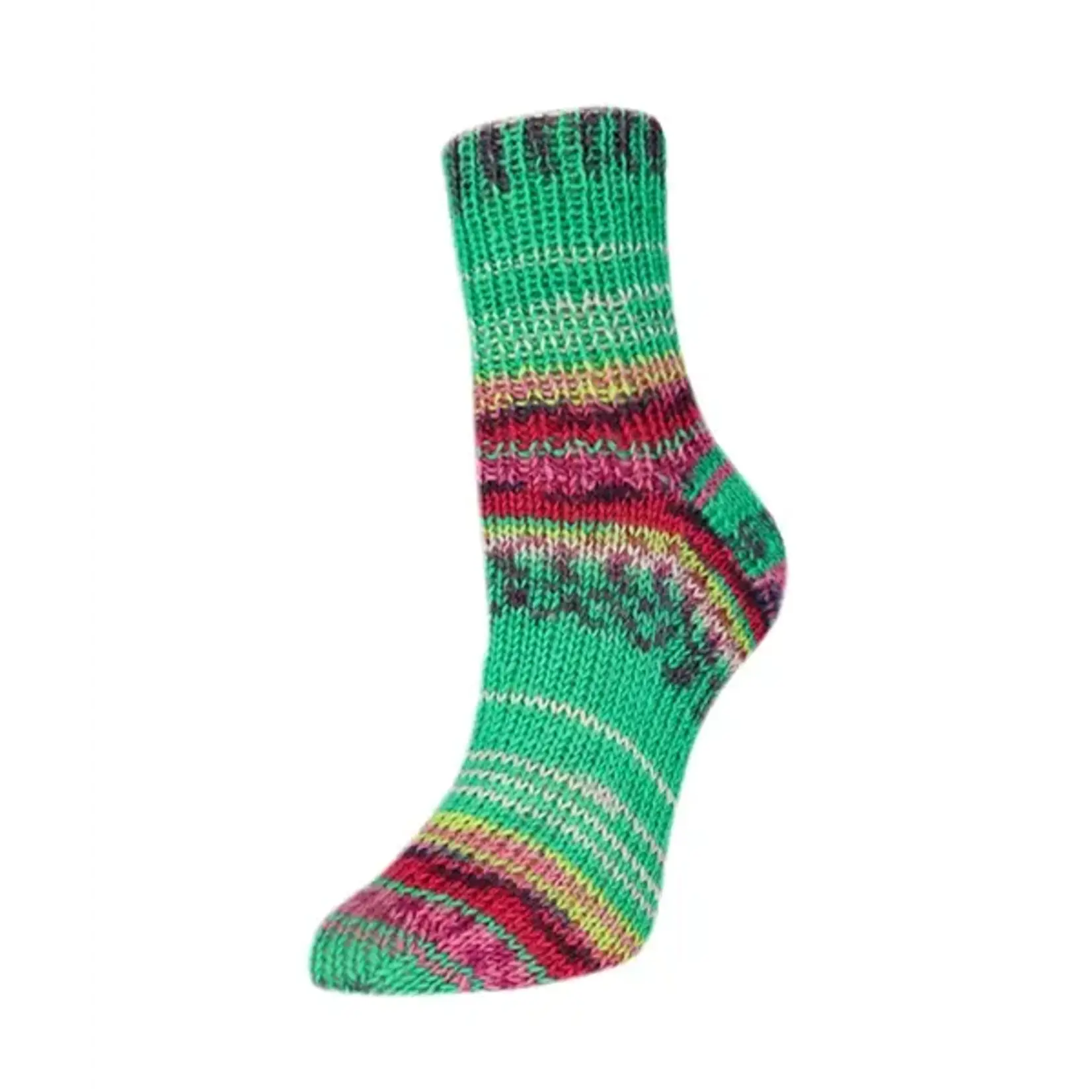 Rellana Garne - Flotte Socke PRESTO - 3051 Pink, Green & Red