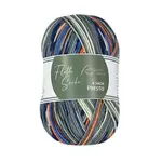 Rellana Garne - Flotte Socke PRESTO - 3054 Blue, Grey & Orange