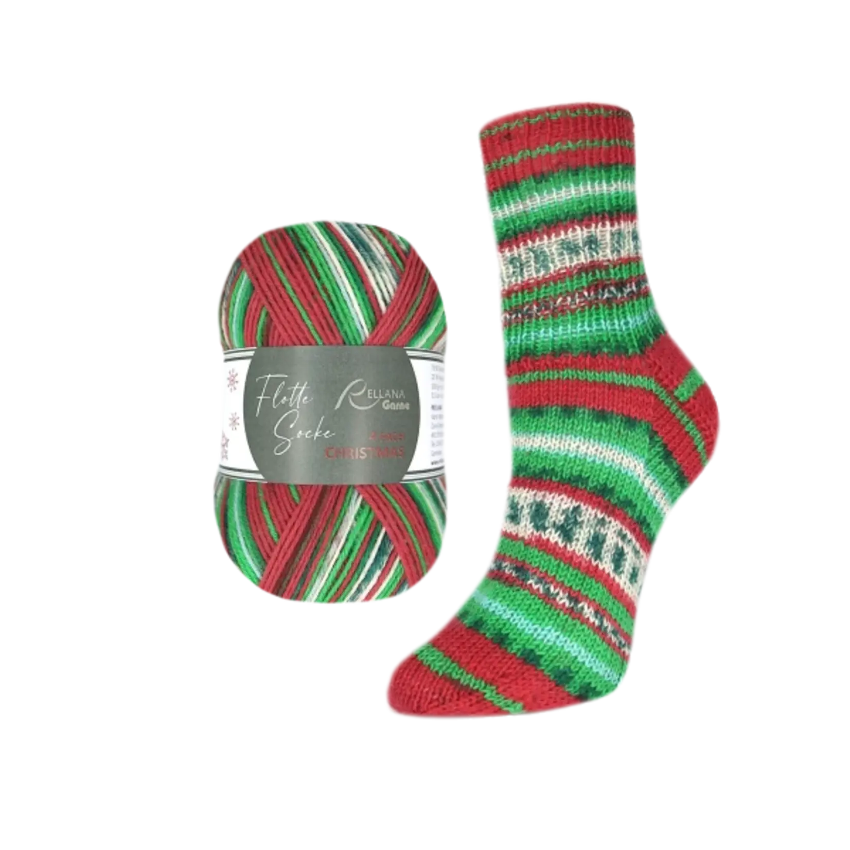 Rellana Garne -  Flotte Socke - 4 Ply - Christmas 2026 - NEW!