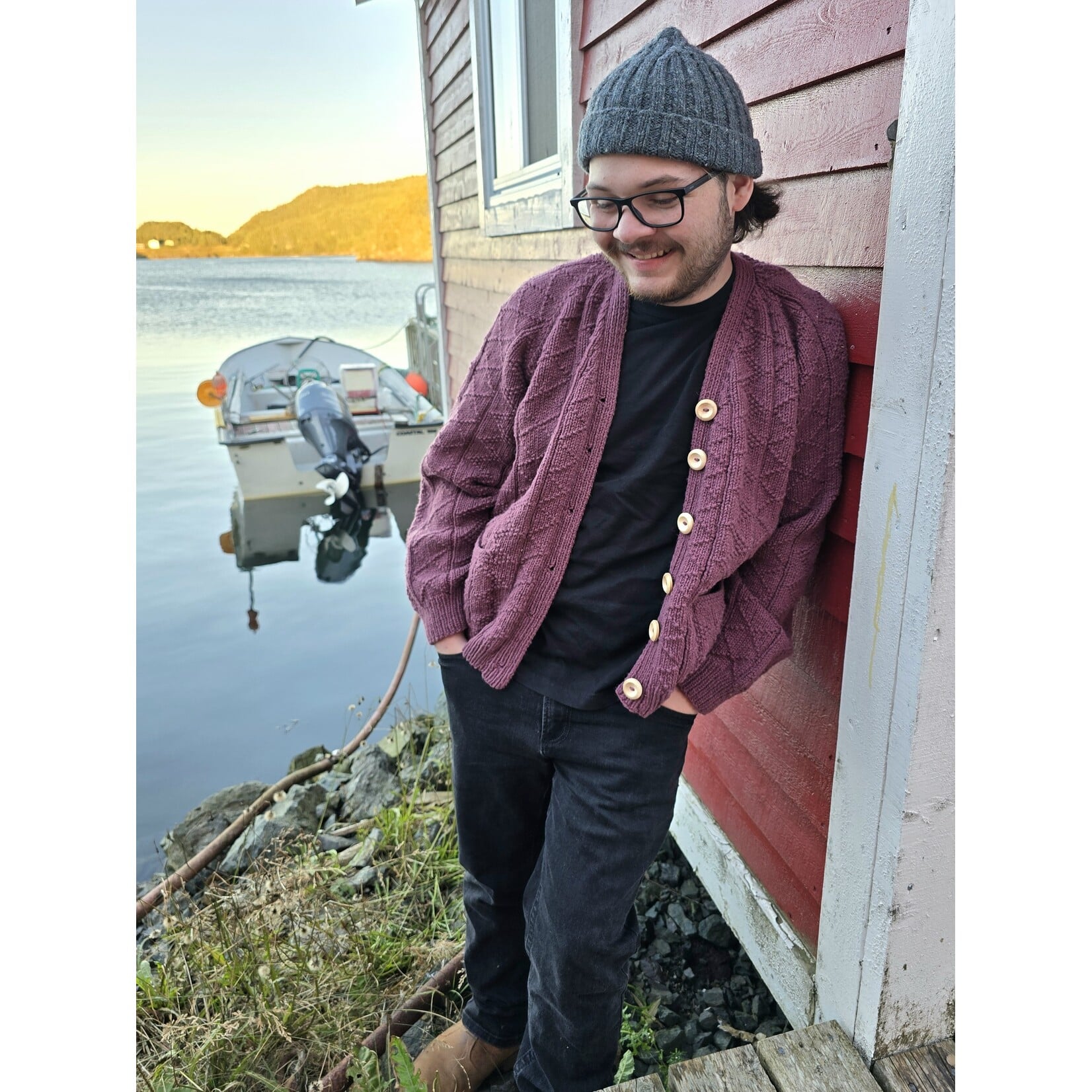 BELOW Sweater Knitting Kit (Newfoundland Guernsey Cardigan)
