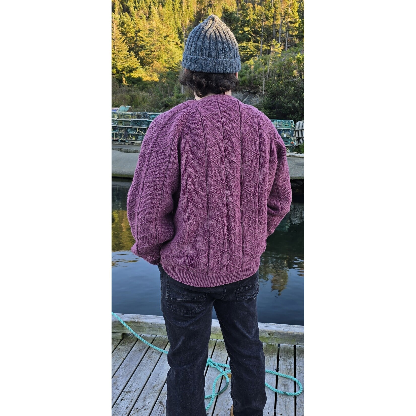 BELOW Sweater Knitting Kit (Newfoundland Guernsey Cardigan)