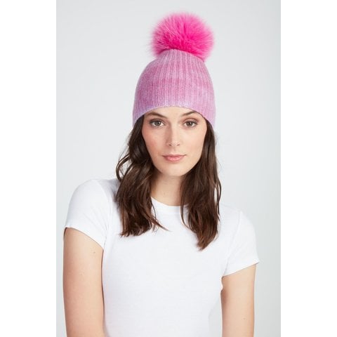 Jocelyn Tie Dye Cashmere Hat Pink