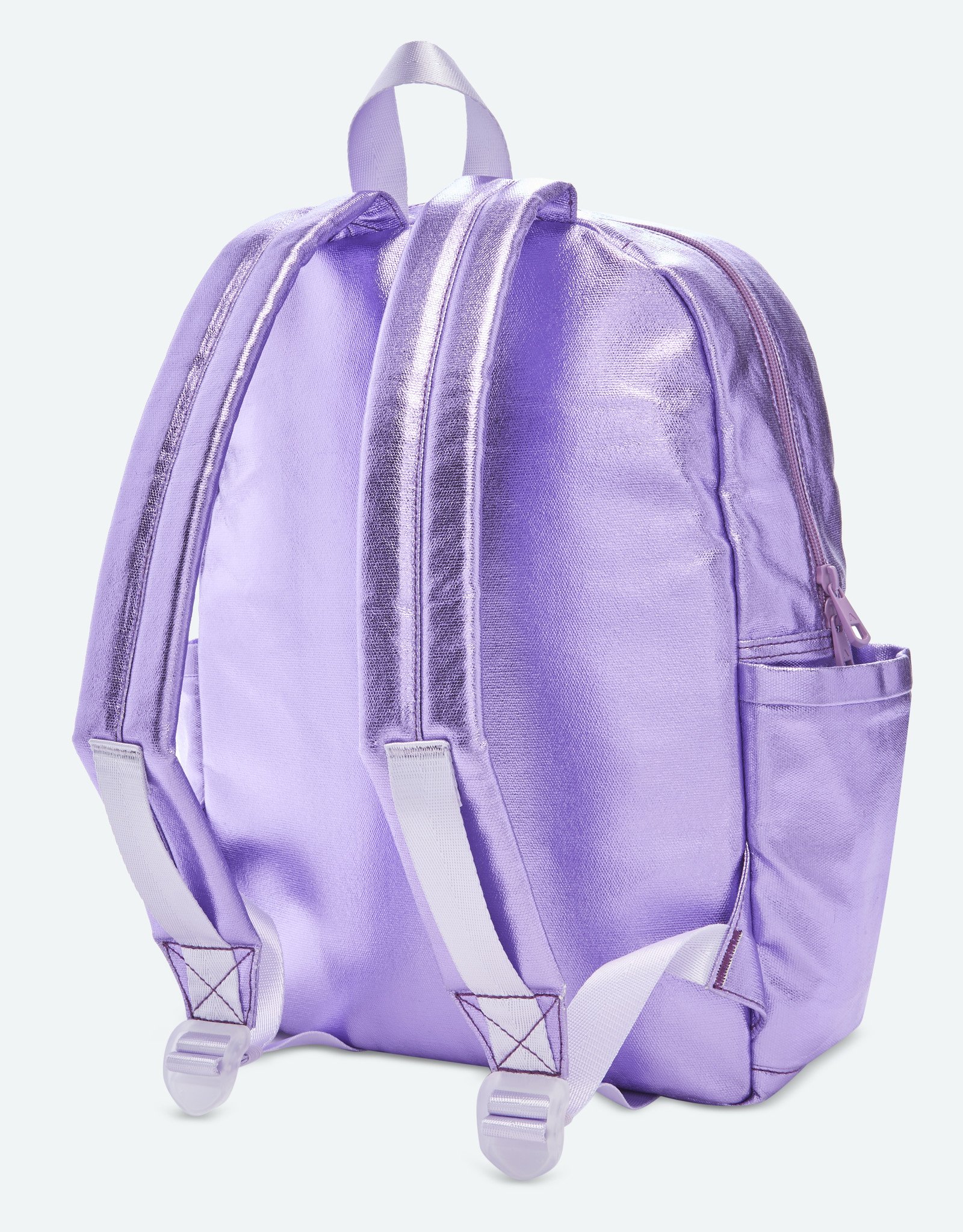 purple and gold backpack