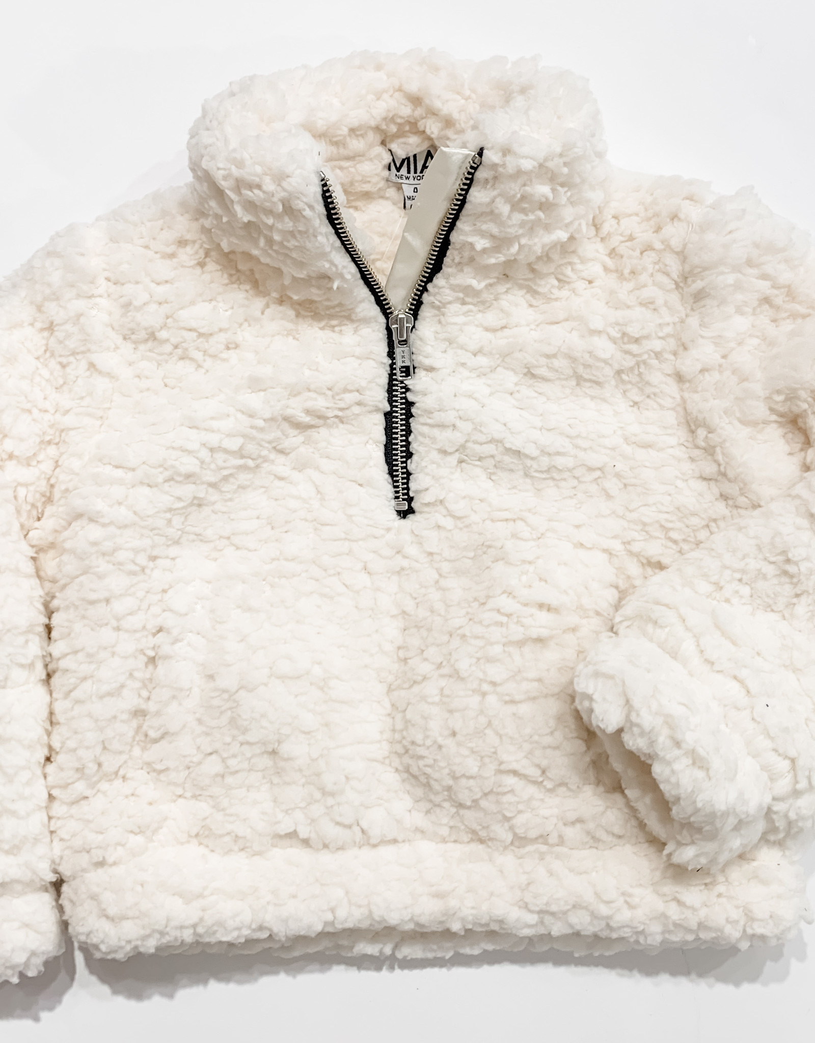 sherpa pullover white
