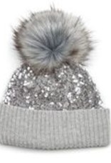 Jocelyn Jocelyn Kids Sequin Hat w Pom