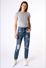 tractr tractr High-Rise Distressed Weekender Jean