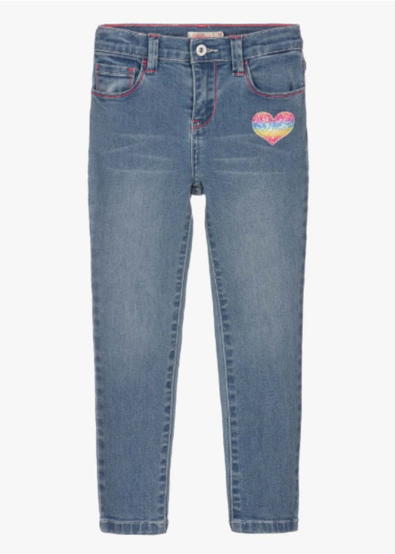 Billieblush Billieblush Glitter Heart Patch Jeans