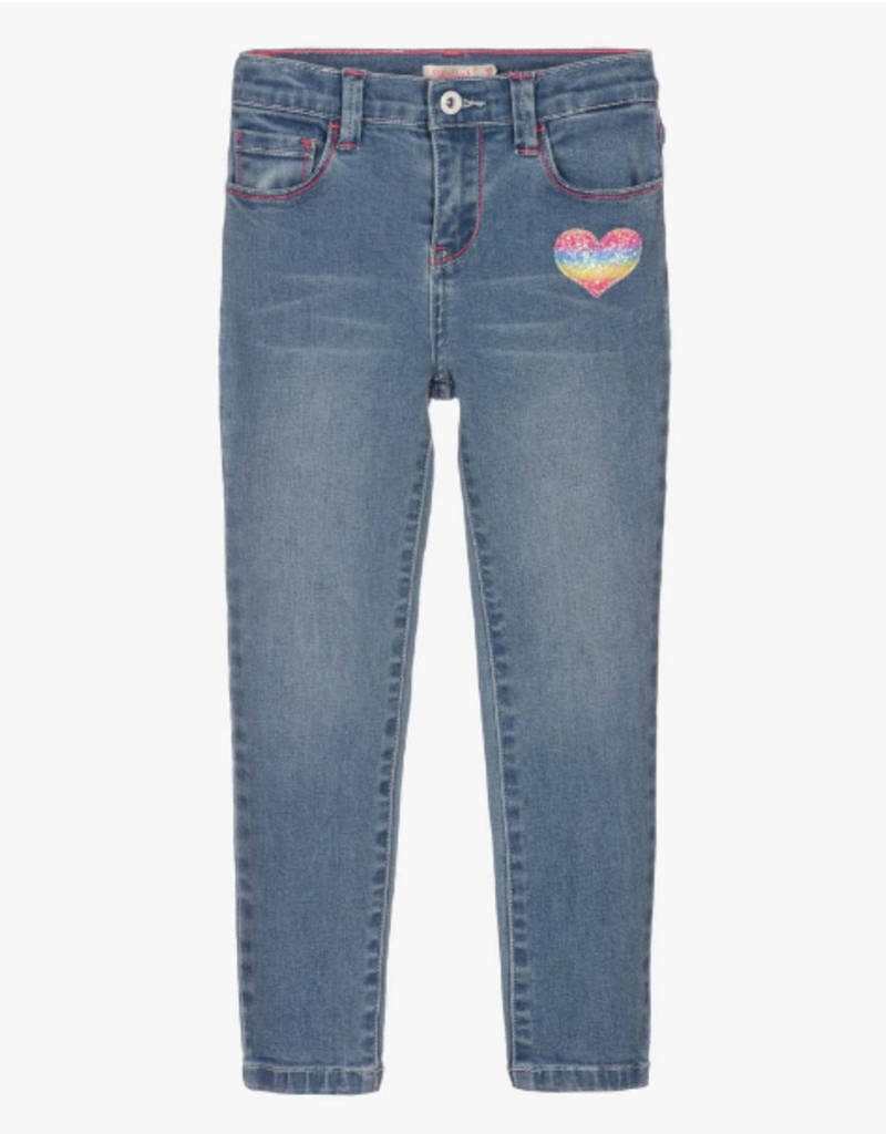 Billieblush Billieblush Glitter Heart Patch Jeans
