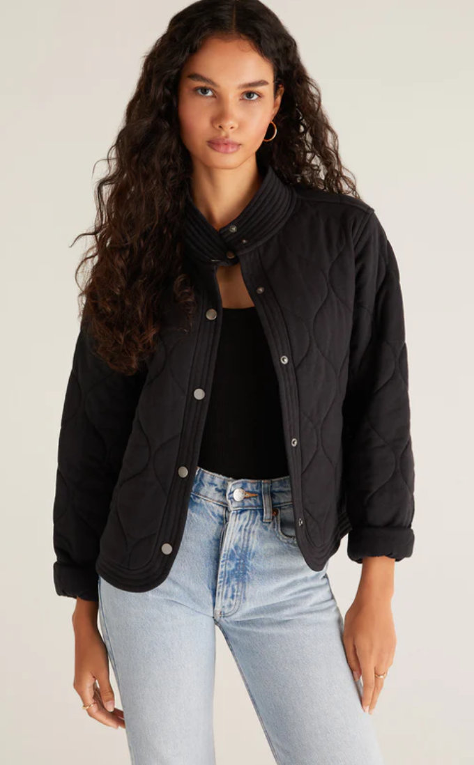 Z Supply Redwood Knit Denim Jacket 