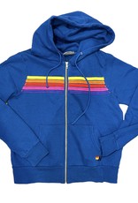 Aviator Nation Aviator Nation 5 Stripe Stitch Hoodie - Royal/Yellow Purple