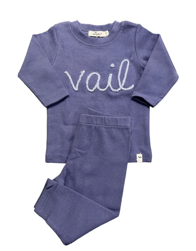 Oh Baby! Oh Baby! 2 PC L/S Vail Set - Denim