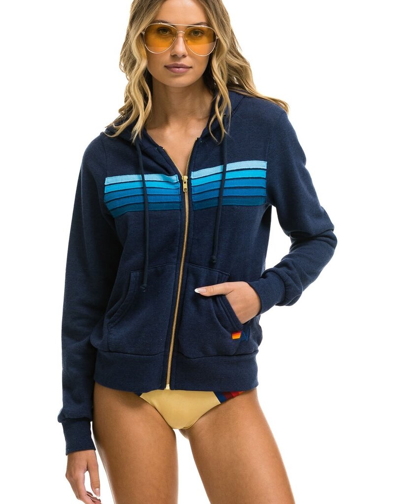 Aviator Nation 5 Stripe Stitch Hoodie - Navy/Blue - Skipper u0026 Scout