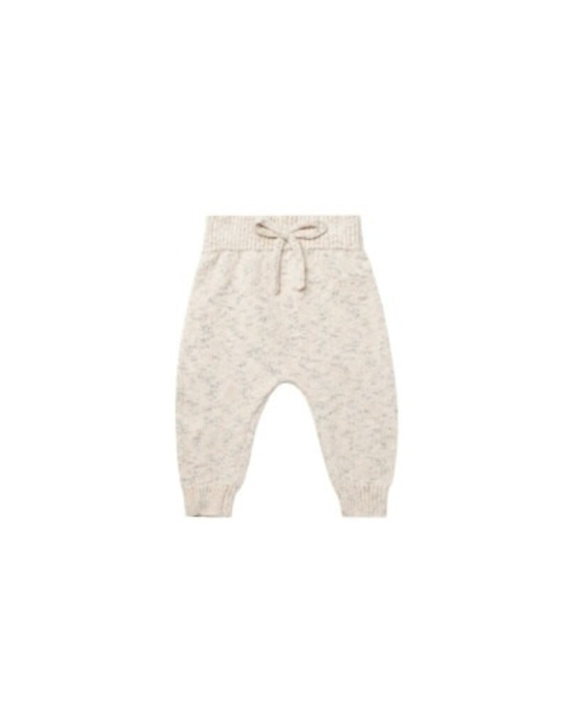 Quincy Mae SPECKLED KNIT PANT || NATURAL