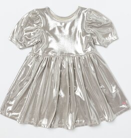 Pink Chicken girls lame laurie dress - champagne