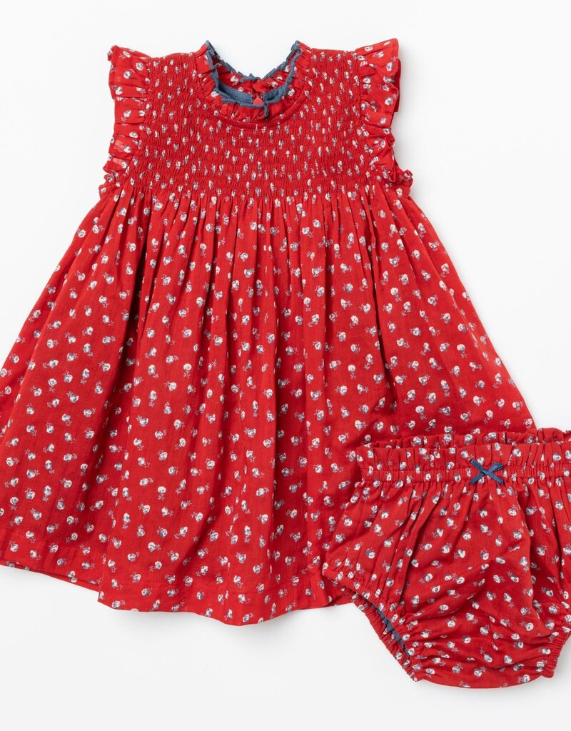 baby girls stevie dress set tiny red roses Skipper & Scout