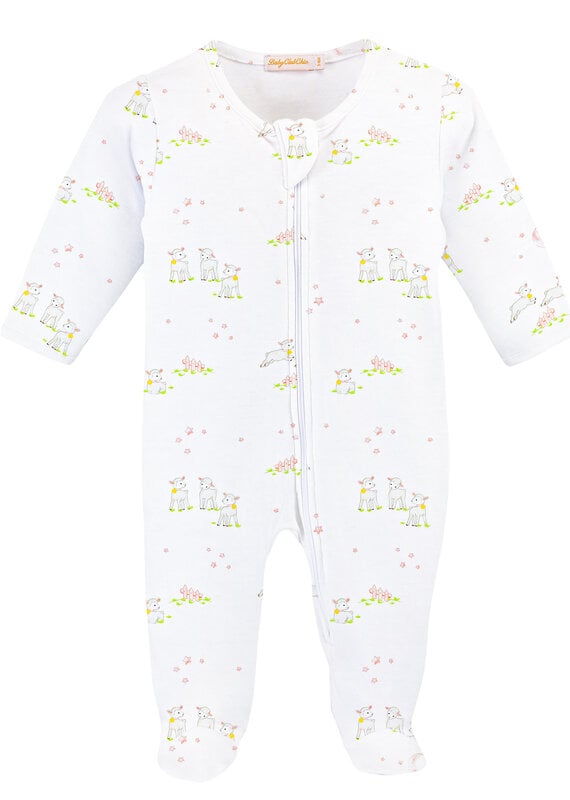 Baby Club Chic Baby Club Chic Baby Lambs Zip Footie