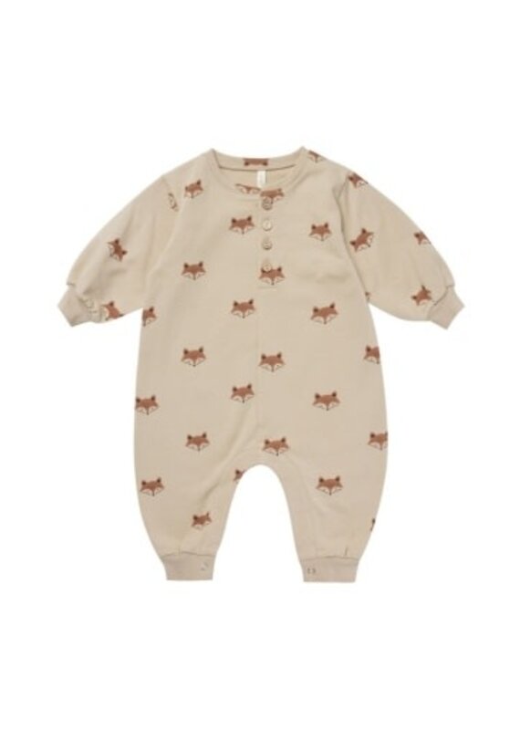 Quincy Mae Quincy Mae RELAXED FLEECE JUMPSUIT || FOXES