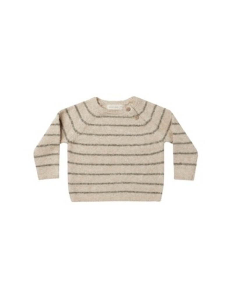 Quincy Mae Quincy Mae ACE KNIT SWEATER || BASIL STRIPE