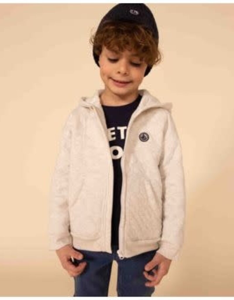 Petit Bateau Petit Bateau Lo Quilted Zip Up Hoodie