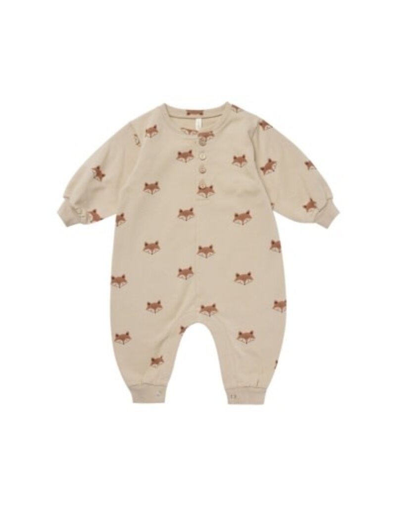 Quincy Mae Quincy Mae RELAXED FLEECE JUMPSUIT || FOXES