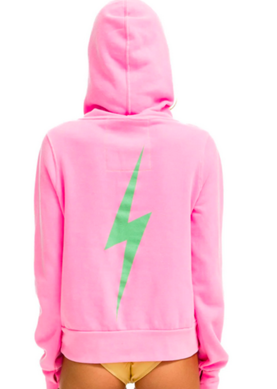 Aviator Nation Aviator Nation Bolt Ninja Pullover - Neon Pink/Mint