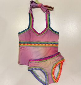 PILYQ PQ Swim Rainbow Stitch Tankini