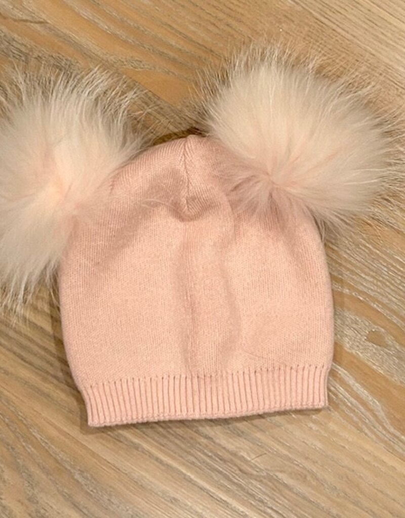 Melinas  Double Pom Angora Hat Kids (2-8 yrs)