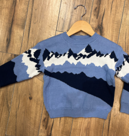 Miles Baby Miles Cotton Knit Mountains Sweater