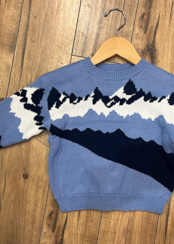 Miles Baby Miles Cotton Knit Mountains Sweater