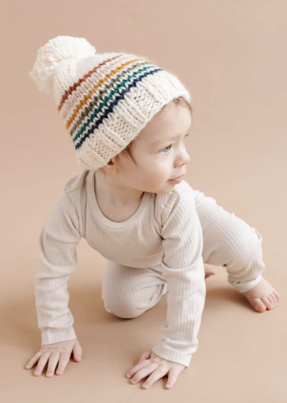 The Blueberry Hill The Blueberry Rainbow Stripe Knit Hat