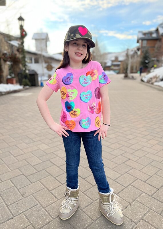 Queen of Sparkles Queen of Sparkles Sequin Candy Heart Tee