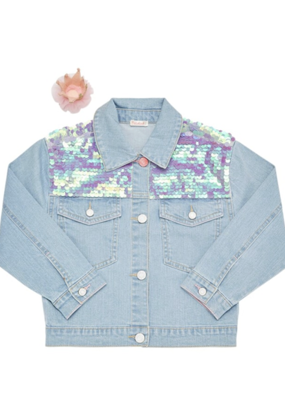 Billieblush Billieblush Sequin Panel Denim Jacket