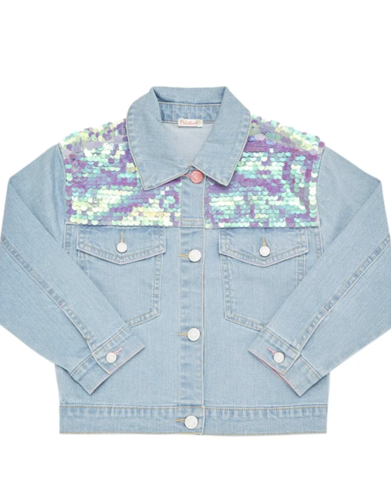 Billieblush Billieblush Sequin Panel Denim Jacket