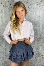 If So If So Denim Ruffle Skirt