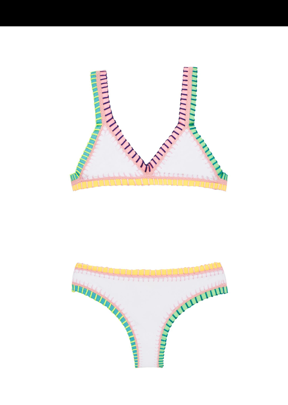 PILYQ PQ Swim Rainbow Stitch Bikini